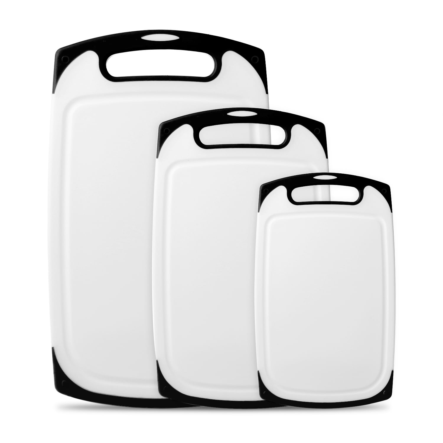 62232972-733d-4dbe-9997-30024ab9e90f_1.4d931e5de93a64d487c07d13f5cabdc2 Belwares Plastic Cutting Boards Set of 3, with Non-Slip Feet & Deep Drip Juice Groove - Image 1
